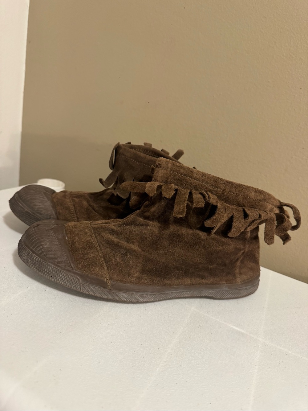 Bensimon Serie Limitee Brown Moccasin Ankle Booties/Sneaker Style